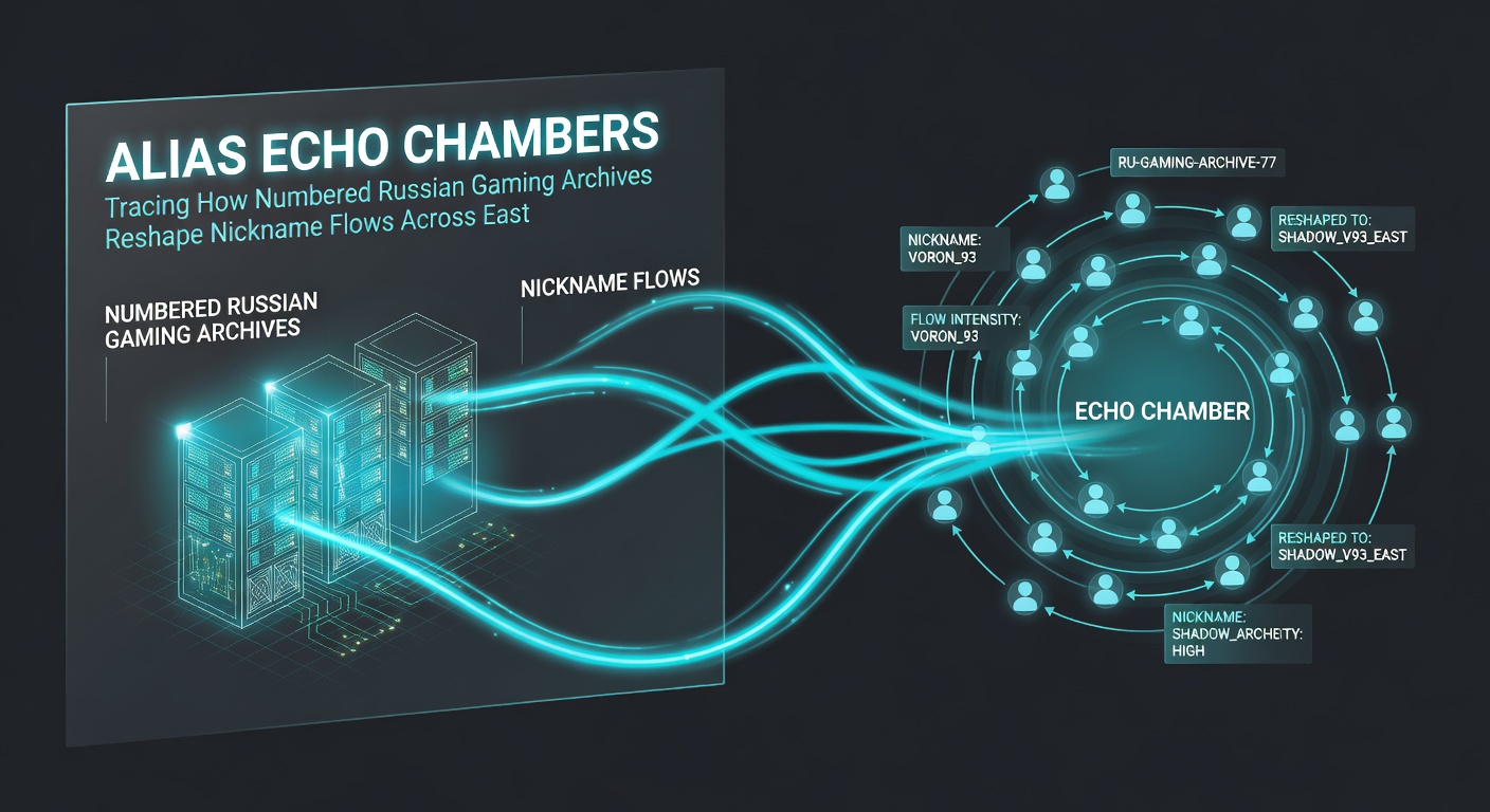 Flow chart showing how aliases move through numbered lists and reshape digital hierarchies in eastern gaming networks