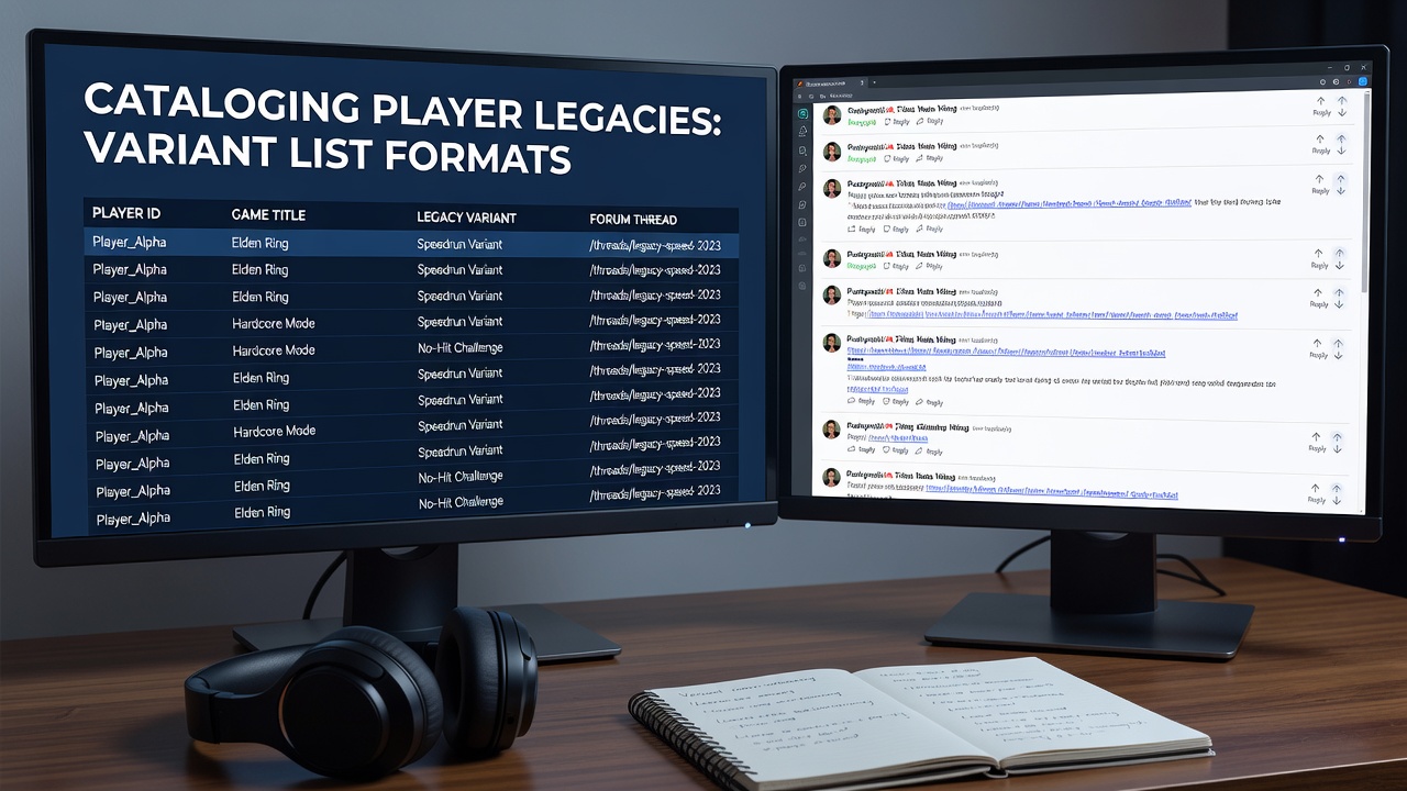 Gaming forum interface displaying multiple variant list formats for player rankings and legacy tracking