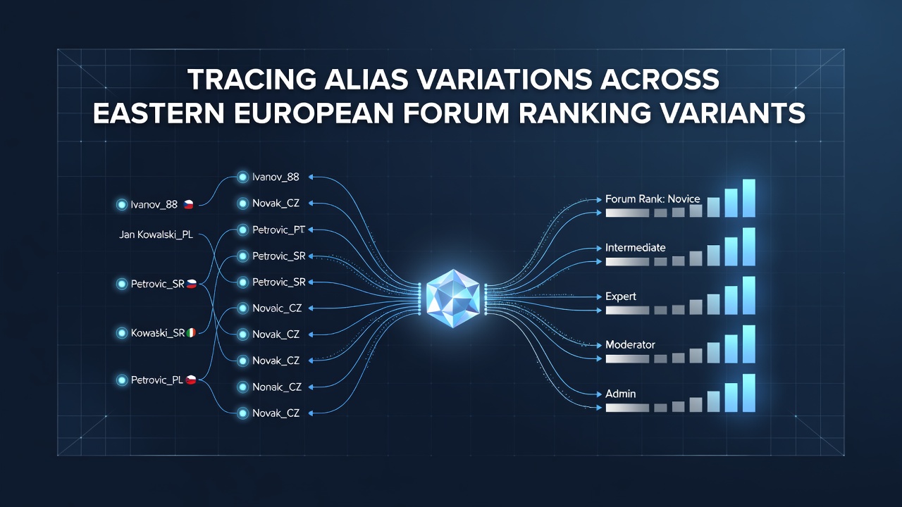 Eastern European forum interface displaying multiple user alias entries side by side
